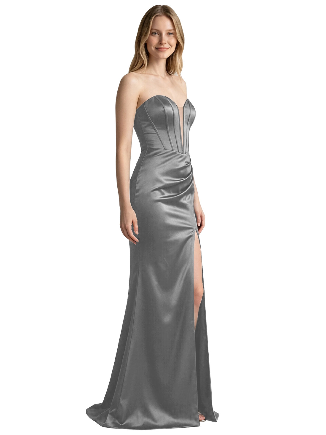 High Slit Sweetheart Prom Dress 