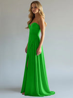Sweetheart Bridesmaid Dress with Slit 
