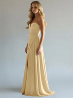 Sweetheart Bridesmaid Dress with Slit 