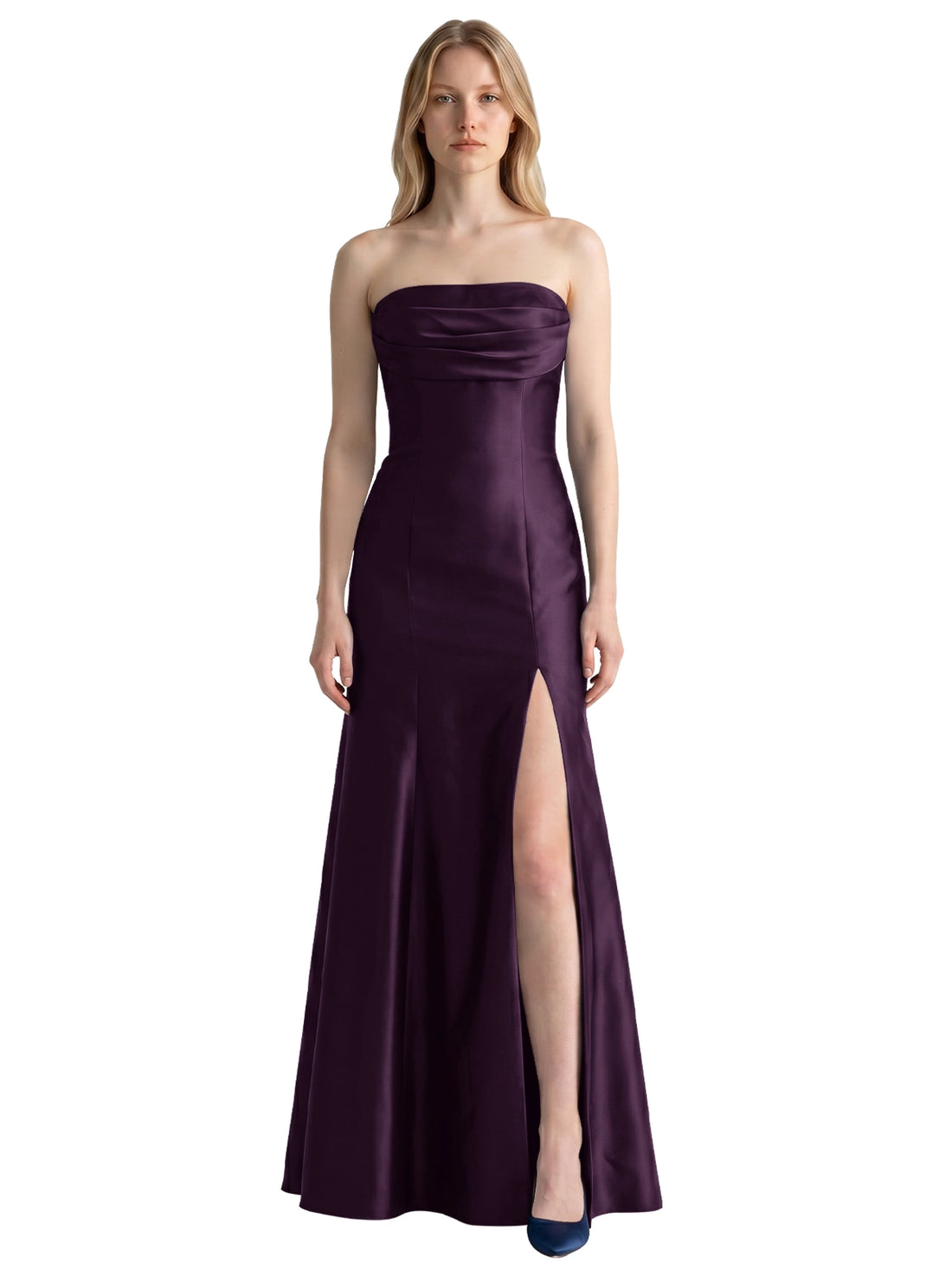 Strapless Ruched Bodice Prom Dress 