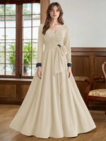 Stretch Satin Mother of the Bride Dress with Crystal
