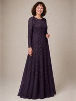 A-line Mother of the Bride Dress with Lace 