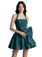 Halter Oversized Bow Mini Dress 
