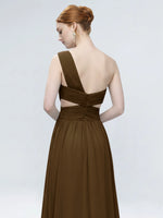 One-Shoulder Side Cut-Out Bridesmaid Dress 