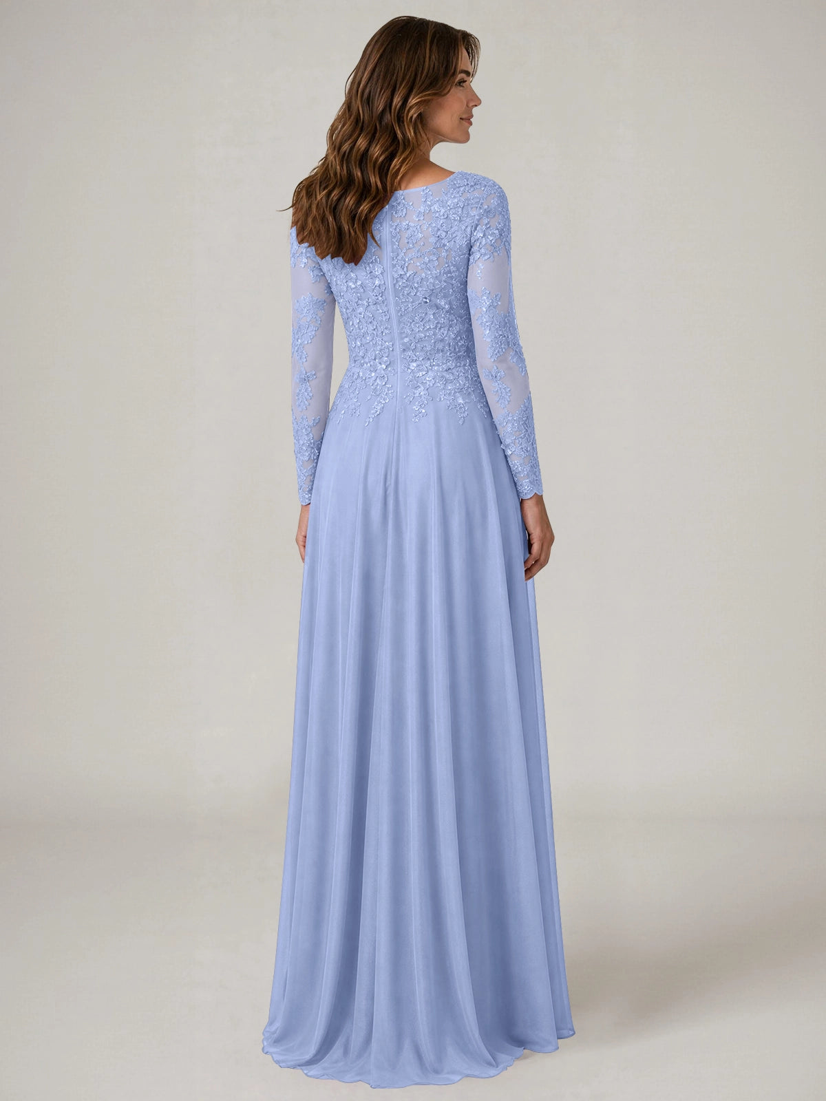 A-line Mother of the Bride Dress with Appliques