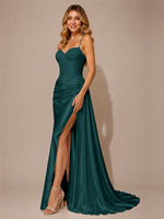 Silk-like Prom Dress with Appliques