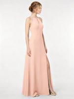 Chiffon Bridesmaid Dress with Halter 