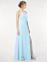 Chiffon Bridesmaid Dress with Halter 