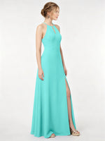 Chiffon Bridesmaid Dress with Halter 