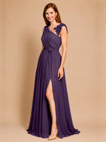 Chiffon Prom Dress with Appliques