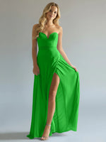 Sweetheart Bridesmaid Dress with Slit 