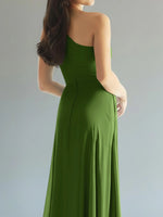 One-Shoulder Bridesmaid Dress with Slit