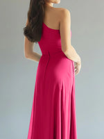 One-Shoulder Bridesmaid Dress with Slit