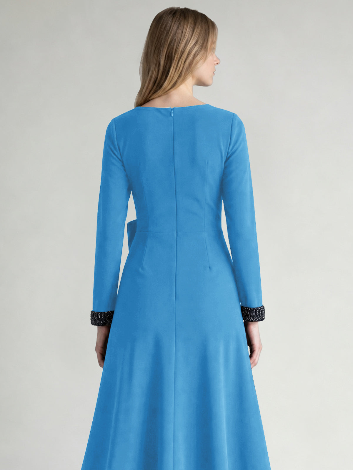 Stretch Satin Mother of the Bride Dress with Crystal