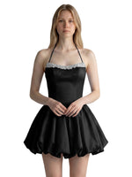 Beading Bubble Hem Mini Dress 
