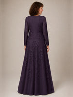 A-line Mother of the Bride Dress with Lace 