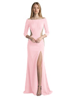 Side Cutout Slit Prom Dress 