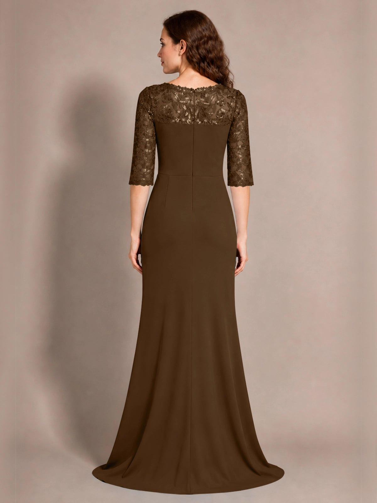Lace Mother of the Bride Dress with Applique 