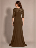 Lace Mother of the Bride Dress with Applique 