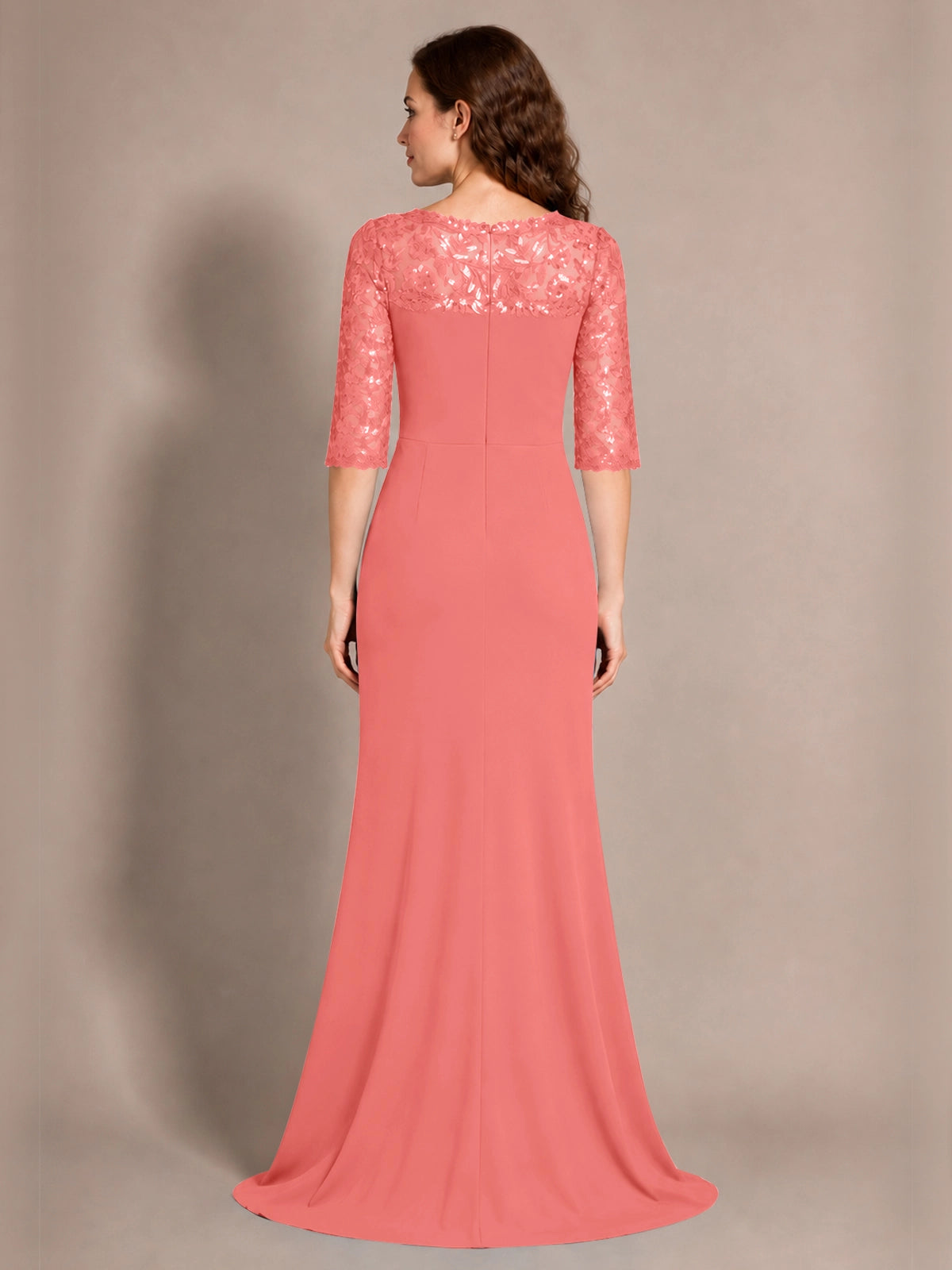 Lace Mother of the Bride Dress with Applique 