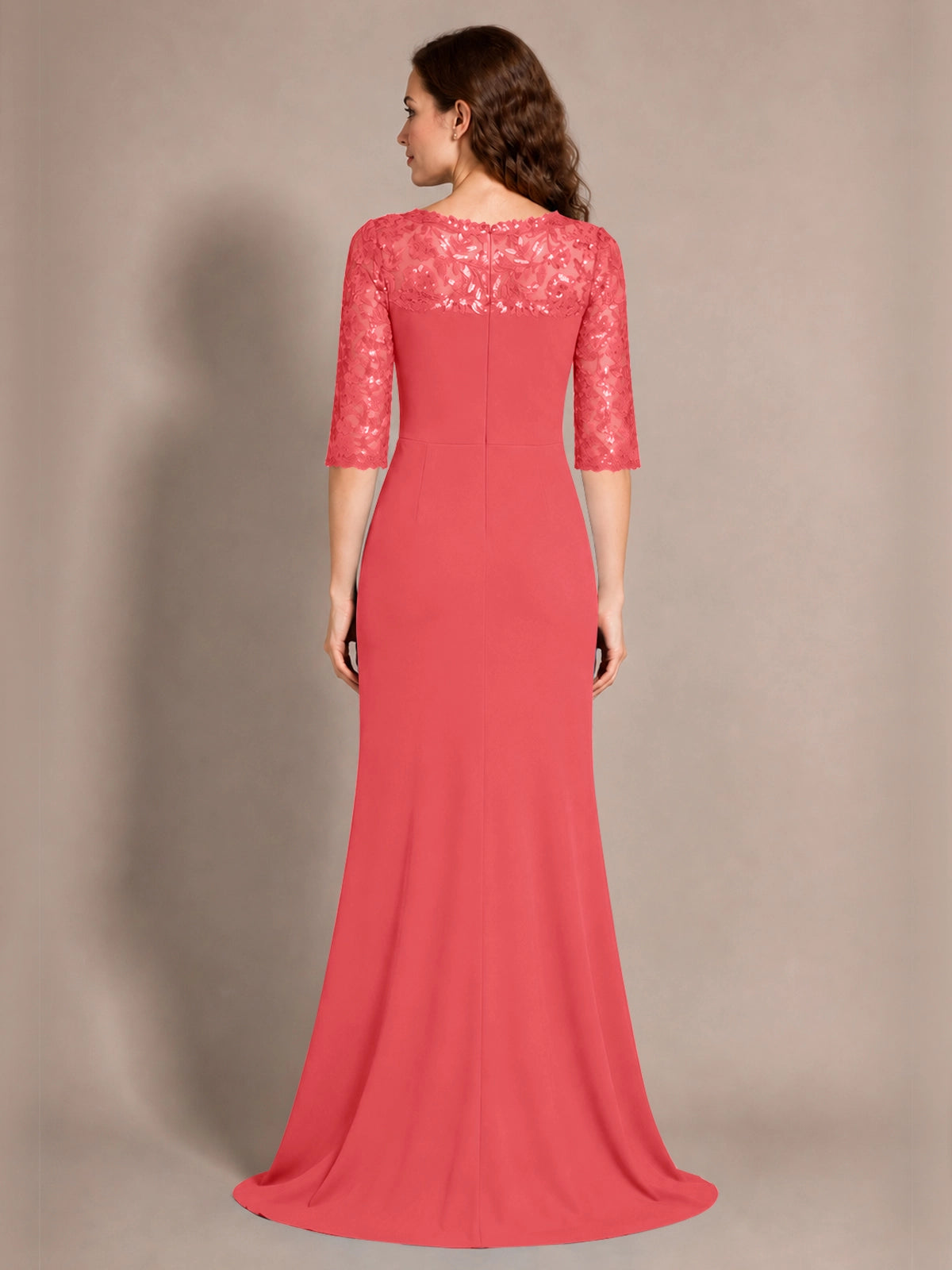 Lace Mother of the Bride Dress with Applique 