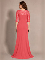 Lace Mother of the Bride Dress with Applique 