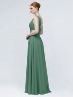 One-Shoulder Side Cut-Out Bridesmaid Dress 