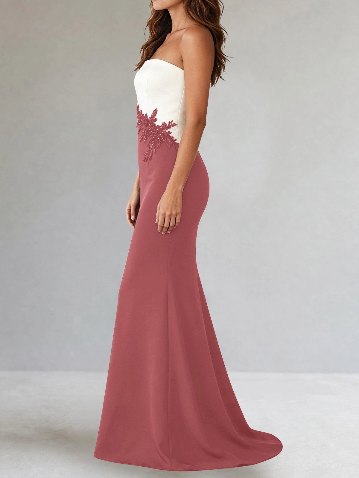 Trumpet Mother of the Bride Dress with Appliques