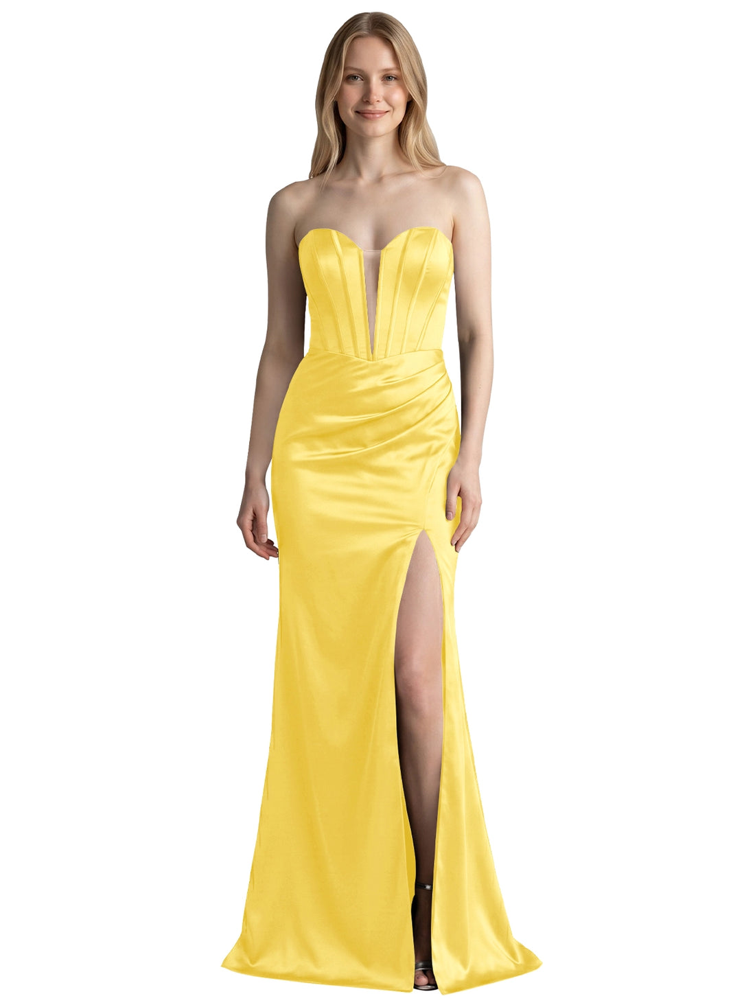 High Slit Sweetheart Prom Dress 