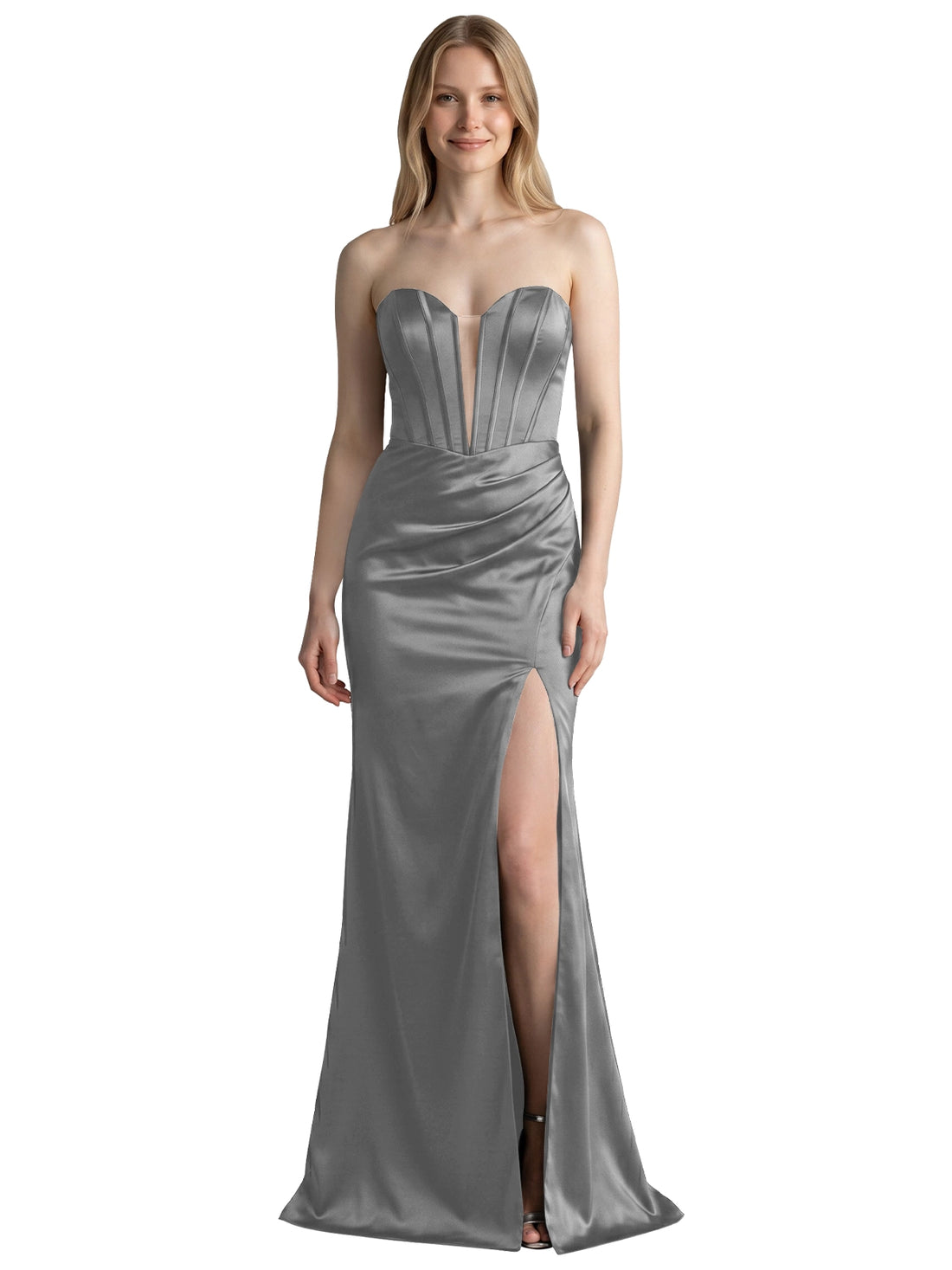 High Slit Sweetheart Prom Dress 