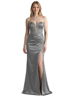 High Slit Sweetheart Prom Dress 