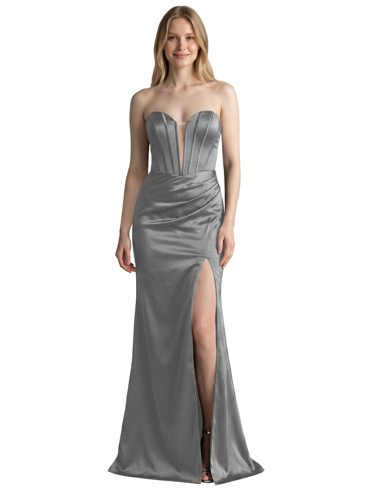 High Slit Sweetheart Prom Dress 