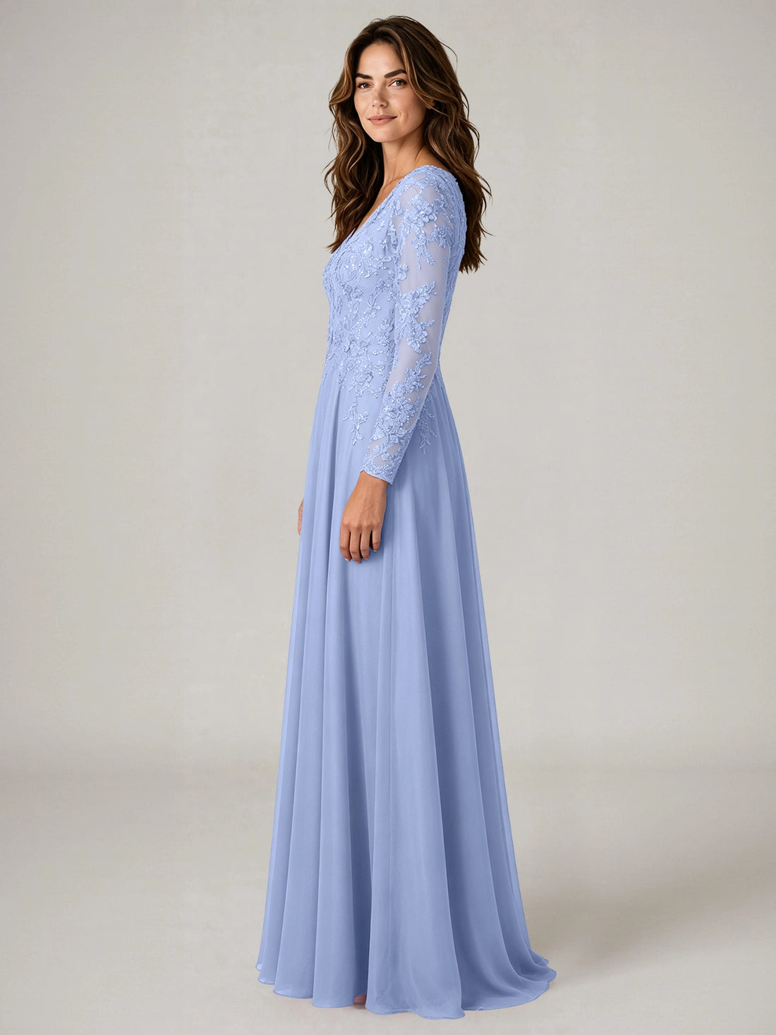 A-line Mother of the Bride Dress with Appliques