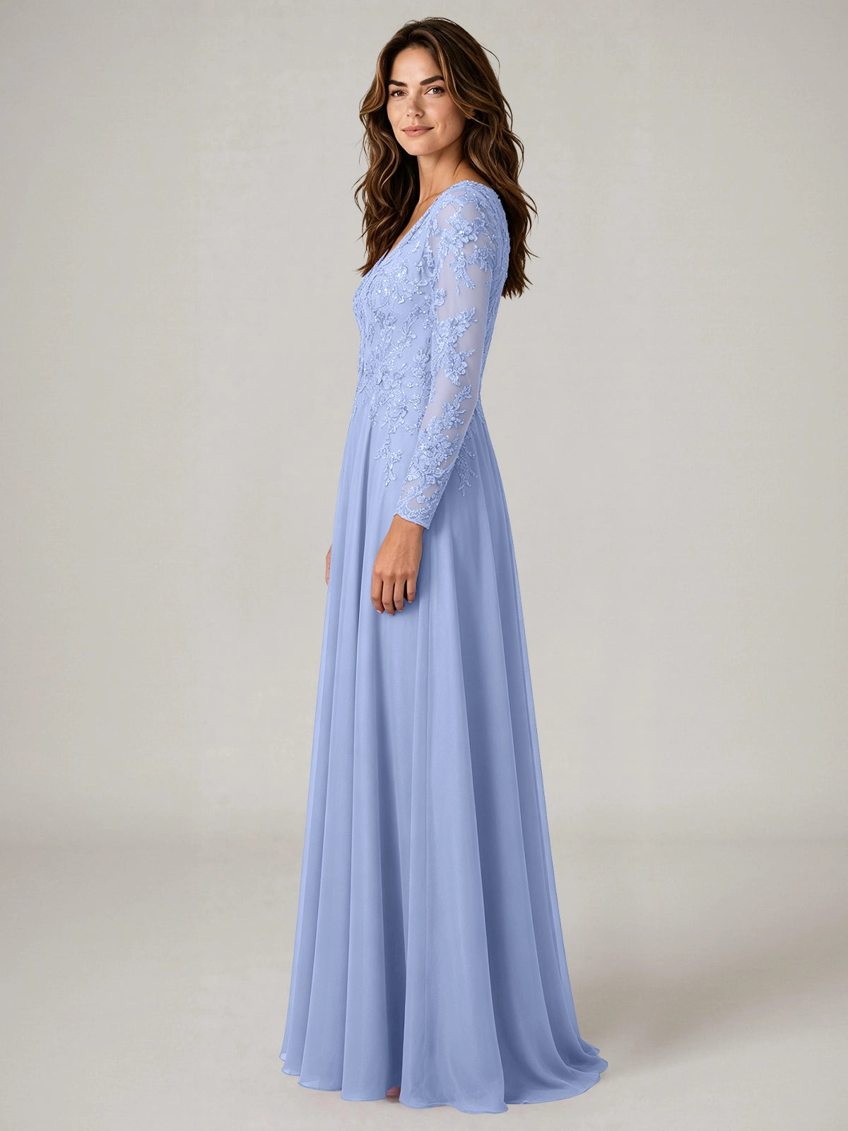 A-line Mother of the Bride Dress with Appliques