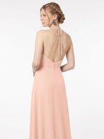 Chiffon Bridesmaid Dress with Halter 