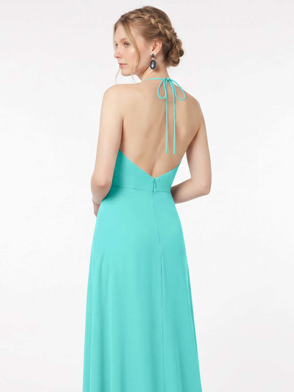 Chiffon Bridesmaid Dress with Halter 