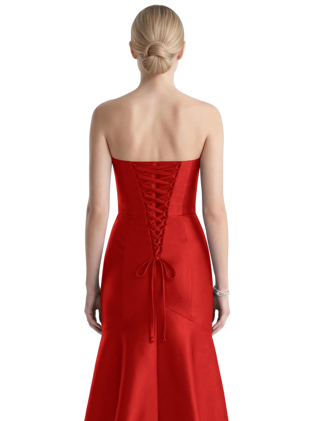 Strapless Ruched Bodice Prom Dress 