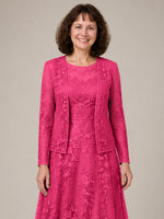 A-line Mother of the Bride Dress with Lace 