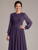 Chiffon Mother of the Bride Dress with Jewel Neckline 
