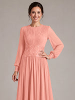 Chiffon Mother of the Bride Dress with Jewel Neckline 