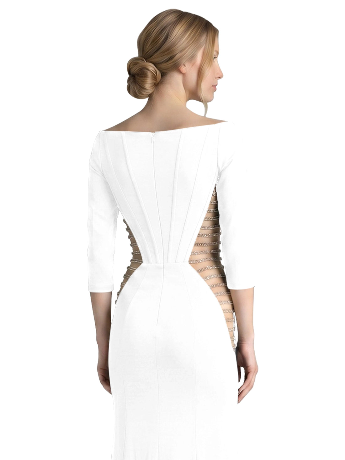 Side Cutout Slit Prom Dress 