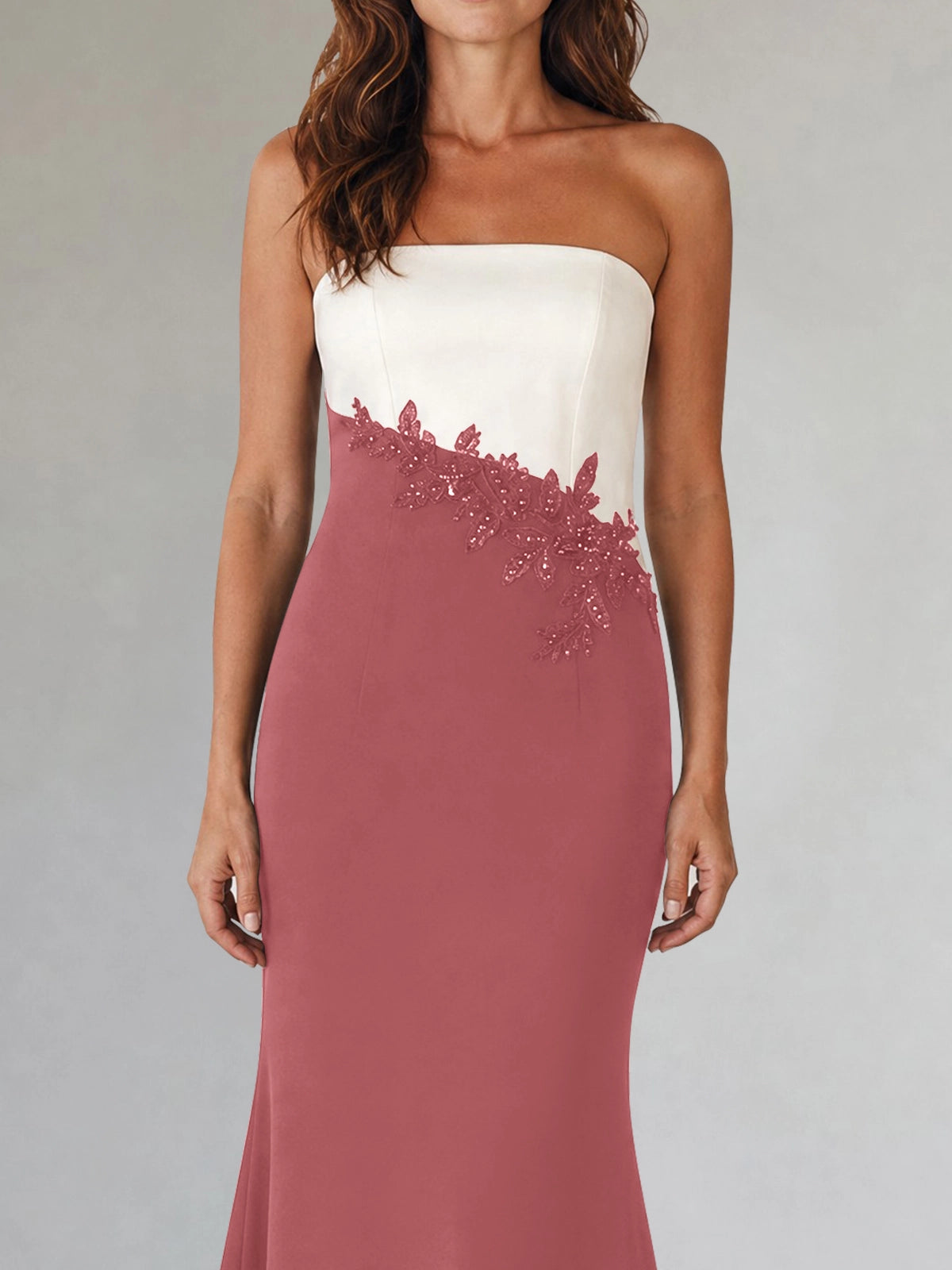 Trumpet Mother of the Bride Dress with Appliques