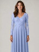 A-line Mother of the Bride Dress with Appliques