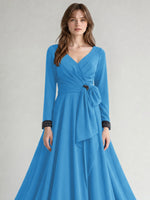 Stretch Satin Mother of the Bride Dress with Crystal