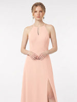 Chiffon Bridesmaid Dress with Halter 