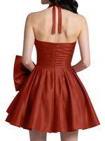 Halter Oversized Bow Mini Dress 