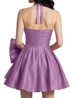 Halter Oversized Bow Mini Dress 