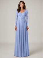 A-line Mother of the Bride Dress with Appliques