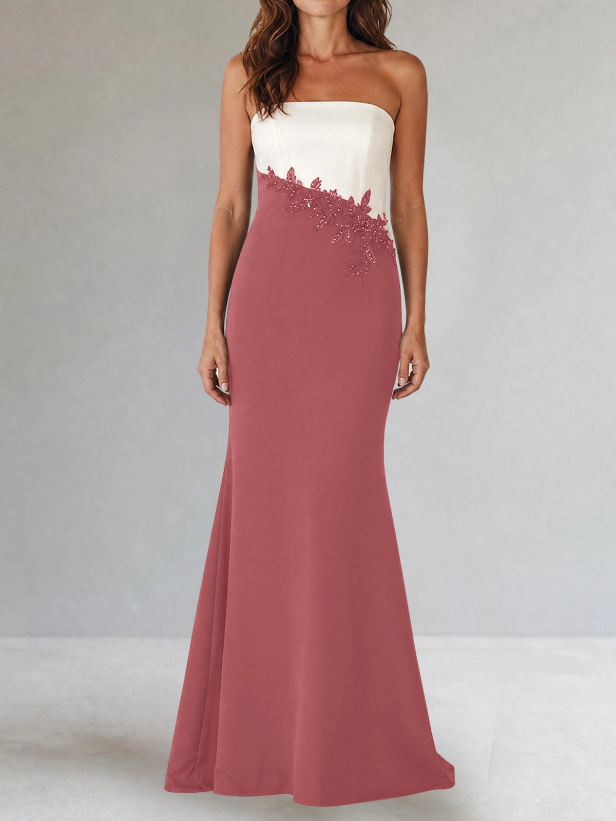 Trumpet Mother of the Bride Dress with Appliques