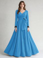 Stretch Satin Mother of the Bride Dress with Crystal